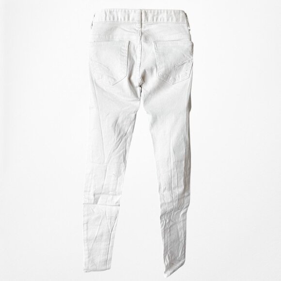 Vintage Y2K White Low Rise Skinny Denim Jeans Size XS - Picture 6 of 7